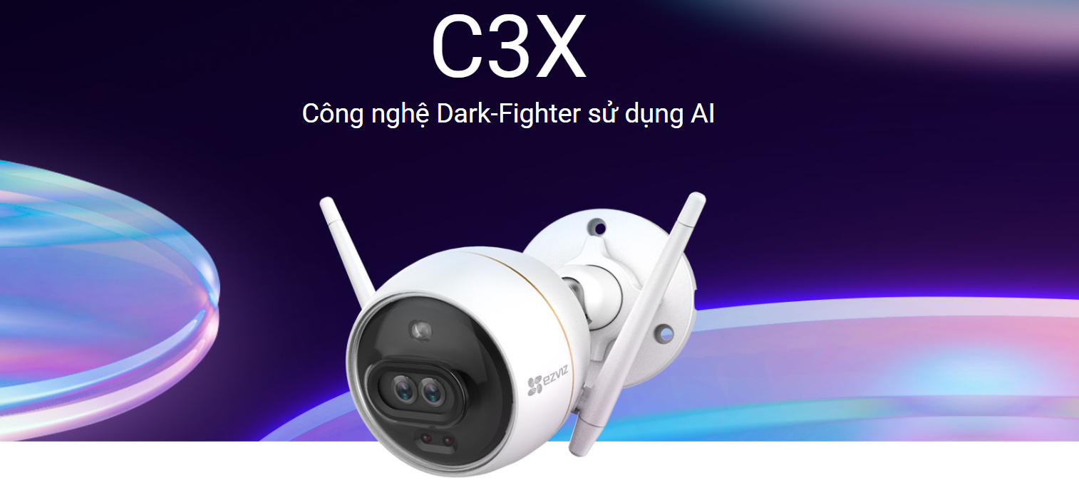 Camera Wifi EZVIZ ống kính kép có màu ban đêm 2M C3X