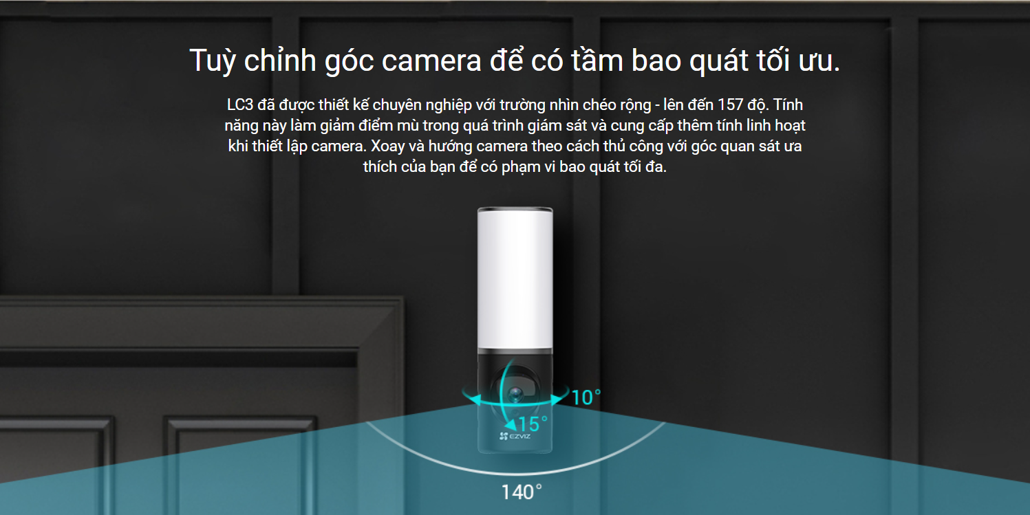 Camera wifi thông minh tích hợp đèn tường EZVIZ CS-LC3-A0 4MP